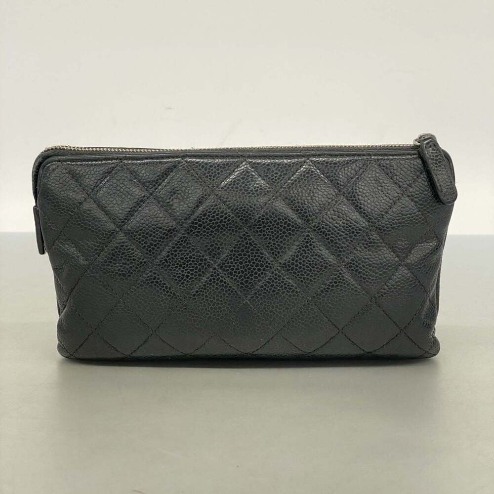 CHANEL Black Caviar Leather Clutch Bag - Picture 10 of 10